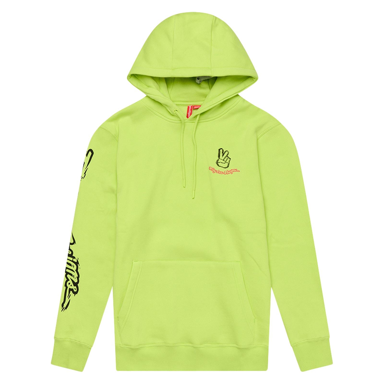 Troy Lee Designs Spring 2025 MX Peace Out Hoodie Glo Yellow